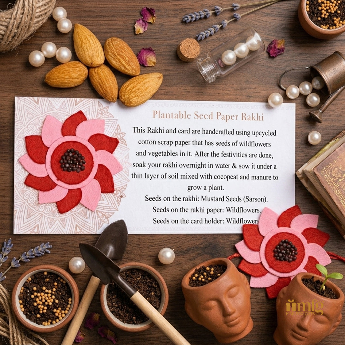Botanical Seed Rakhi with Plantable Card and Kit