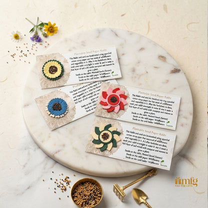 Lotus Garden & Lime Blossom Plantable Rakhi Set Of 4