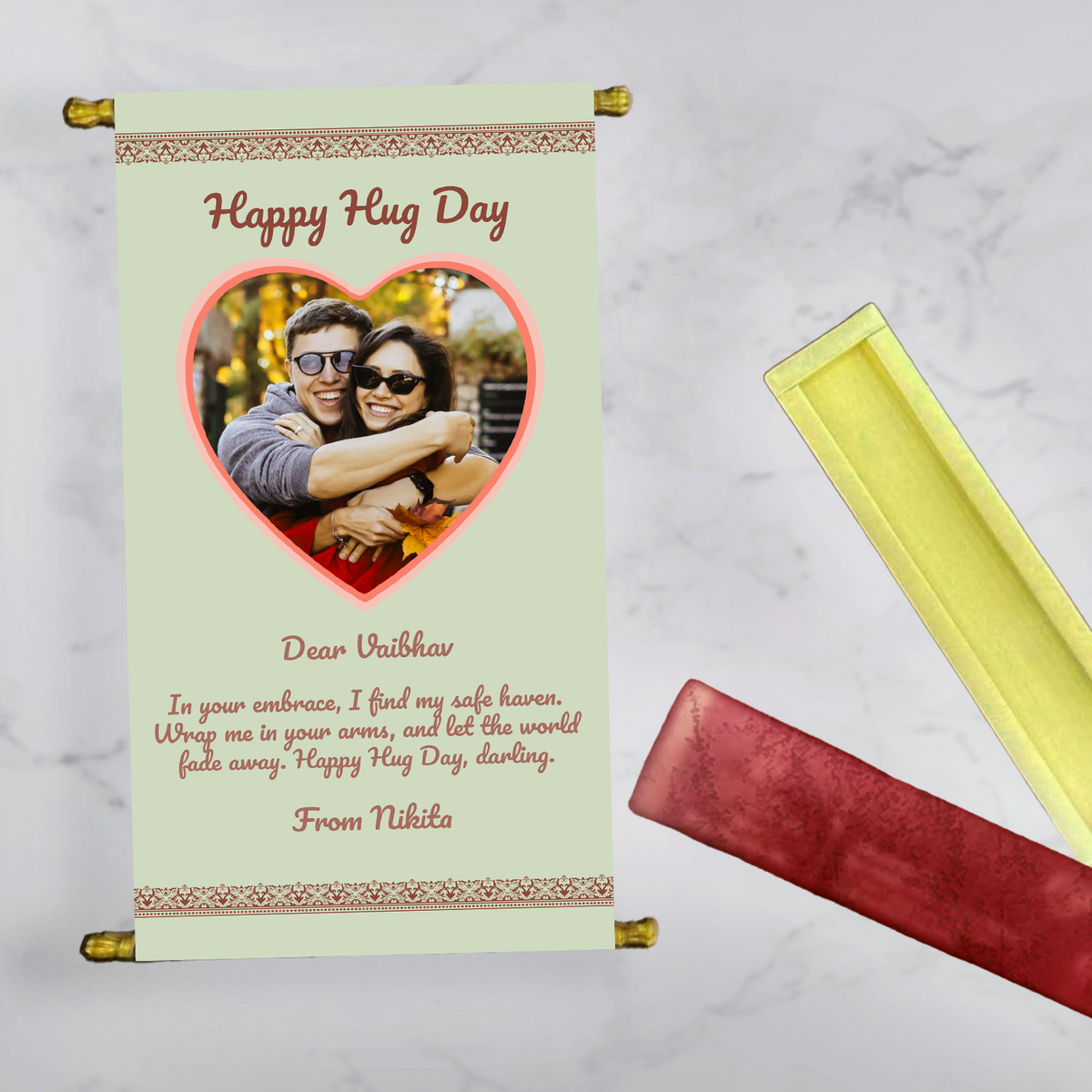 Hug Day Scroll