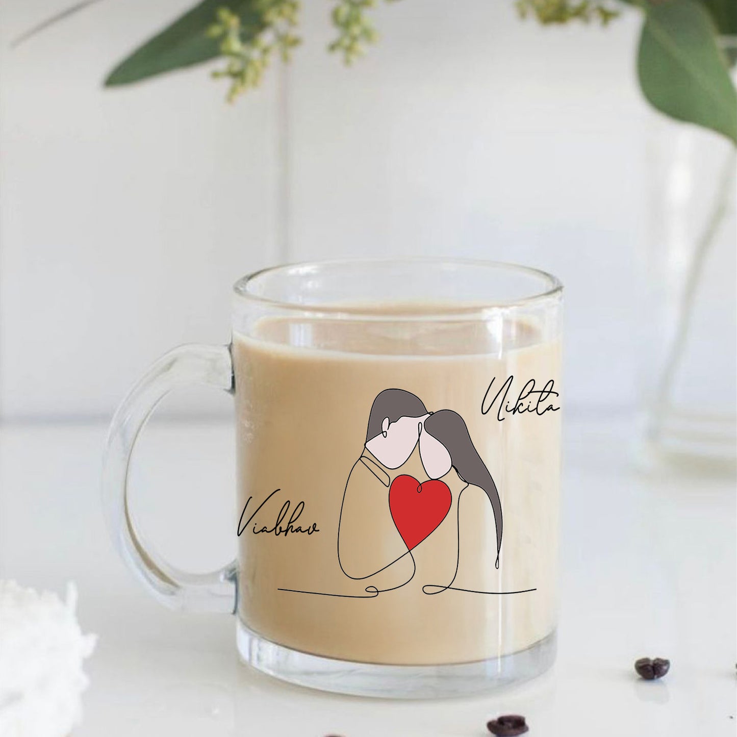 Red Heart Couple Mug
