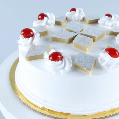 Pineapple Kaju Katli Cake