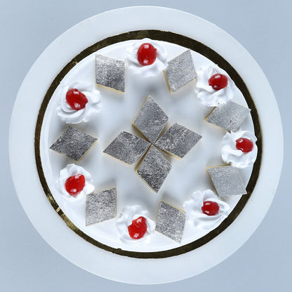 Pineapple Kaju Katli Cake