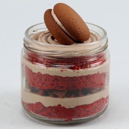 Red Velvet And Dark Fantasy Cake Jar
