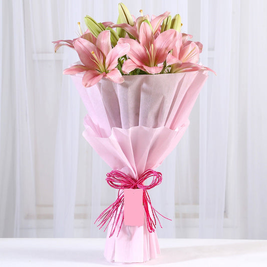 Pink Lilies Bunch