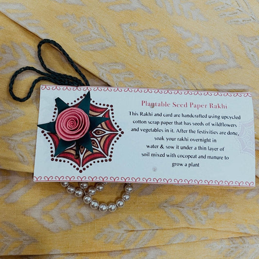 Beautiful Rose Plantable Rakhi