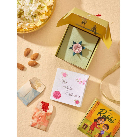 Blooming Rose Plantable Rakhi Gift