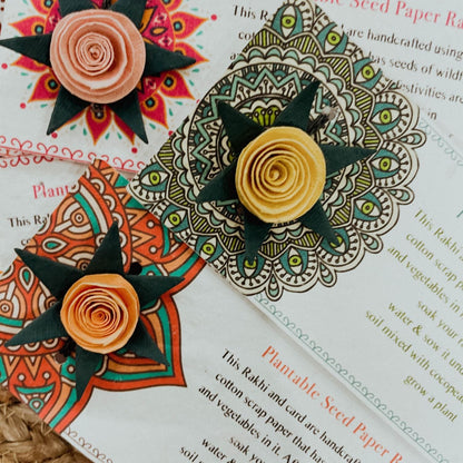 Colourful Rose Plantable Rakhi Set