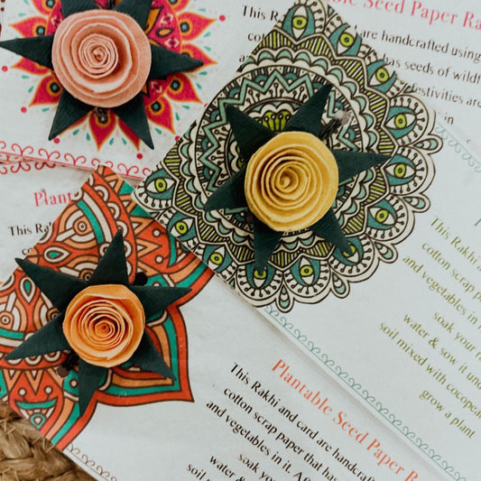 Colourful Rose Plantable Rakhi Set