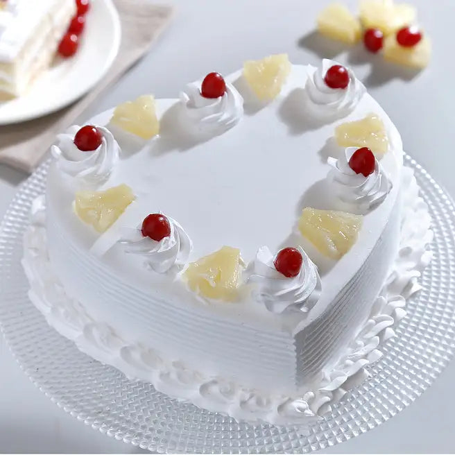 Heart Shaped Delicious Pineapple Cake