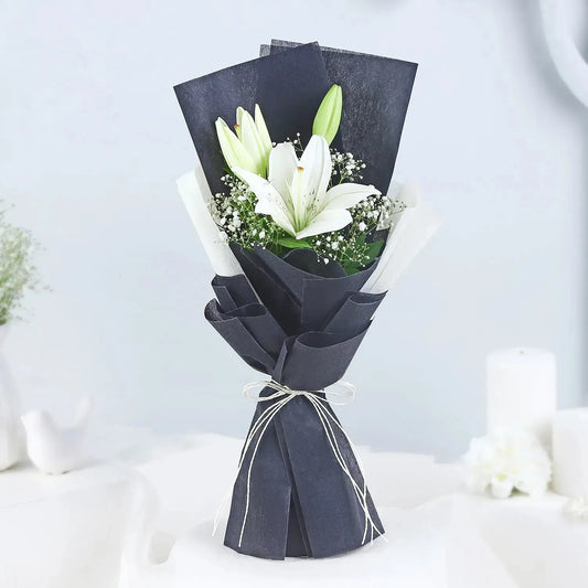 Hues of Enchantment Lily Bouquet