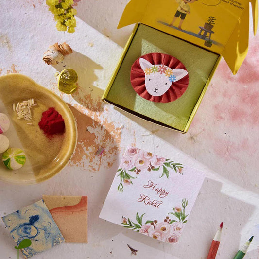 Lamb Plantable Rakhi Set