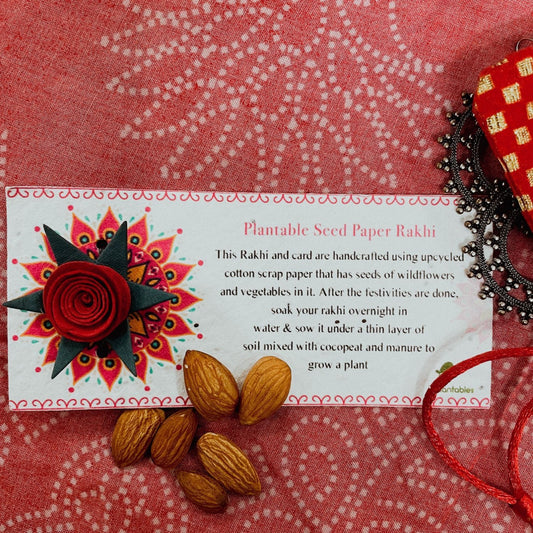 Red Rose Plantable Rakhi