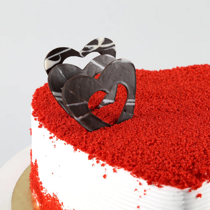 Red Velvet Heart Cake
