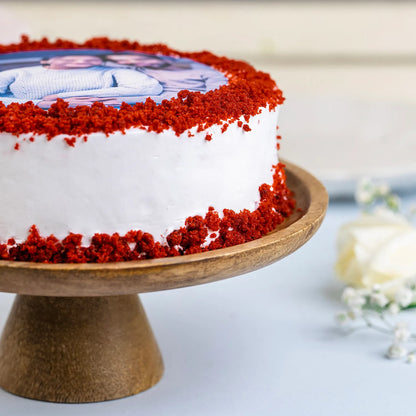 Cute Red Velvet Cream Cake