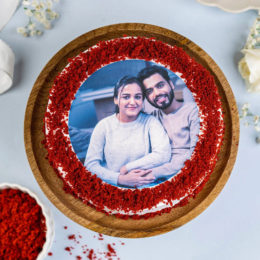 Cute Red Velvet Cream Cake