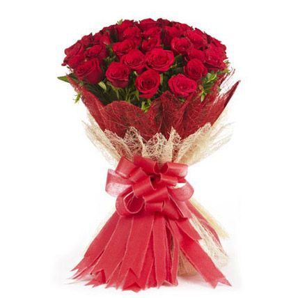 Romantic Red Roses Bouquet