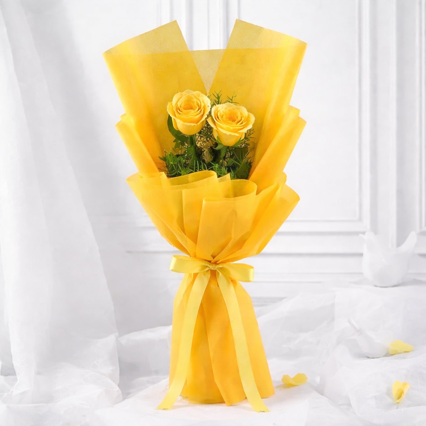 Ever Yellow Rose Duo Bouquet