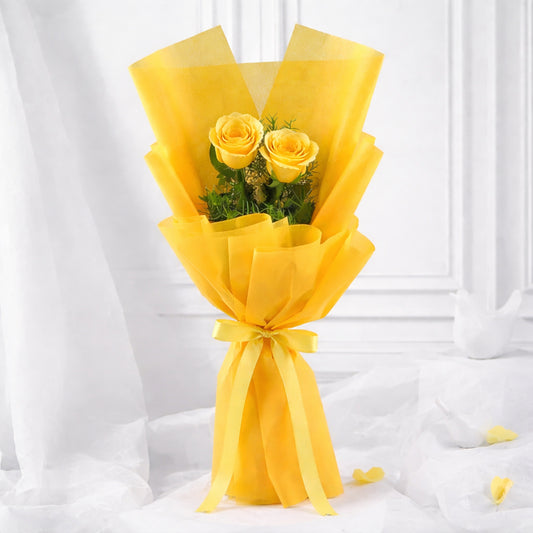 Ever Yellow Rose Duo Bouquet