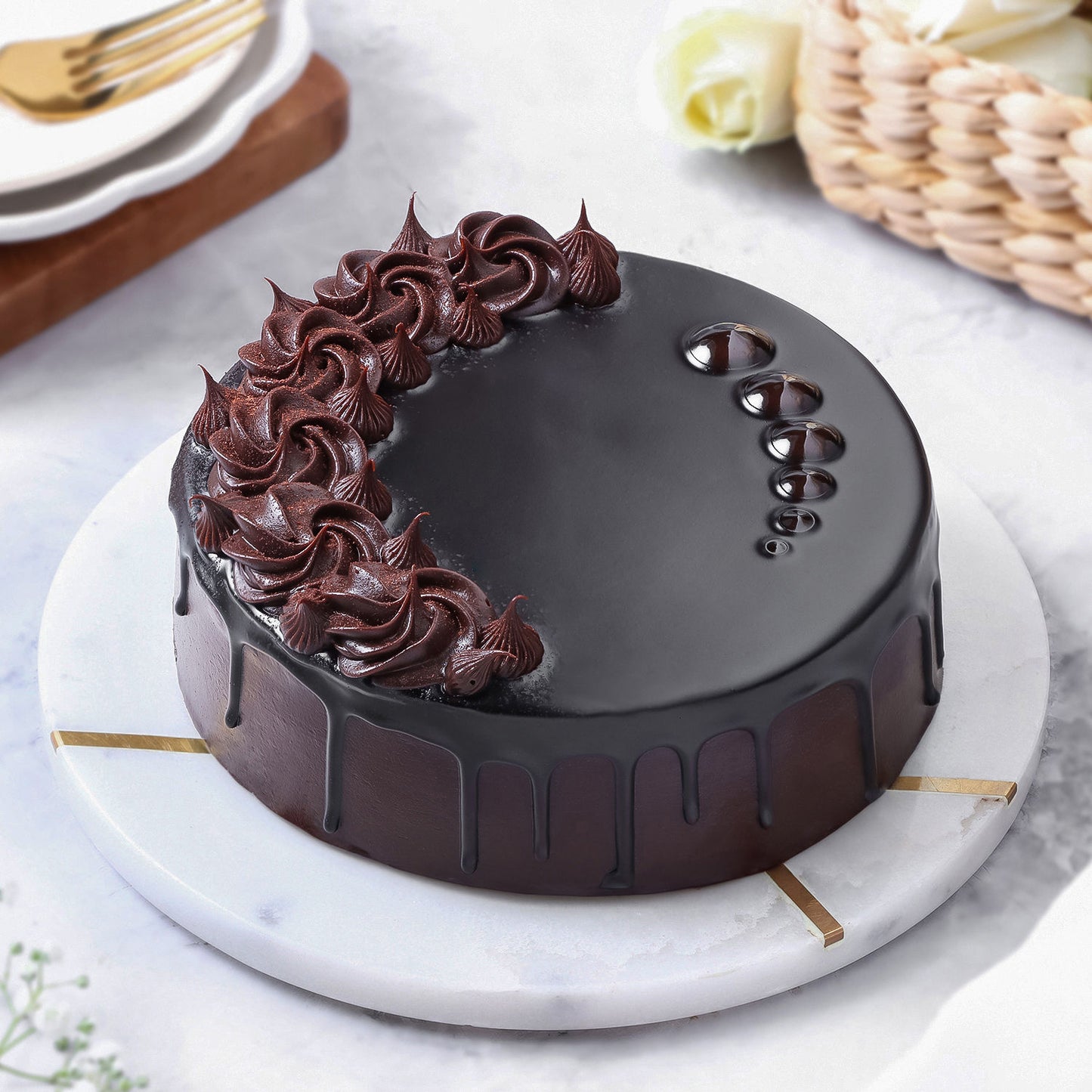 Velvety Chocolate Truffle Cake